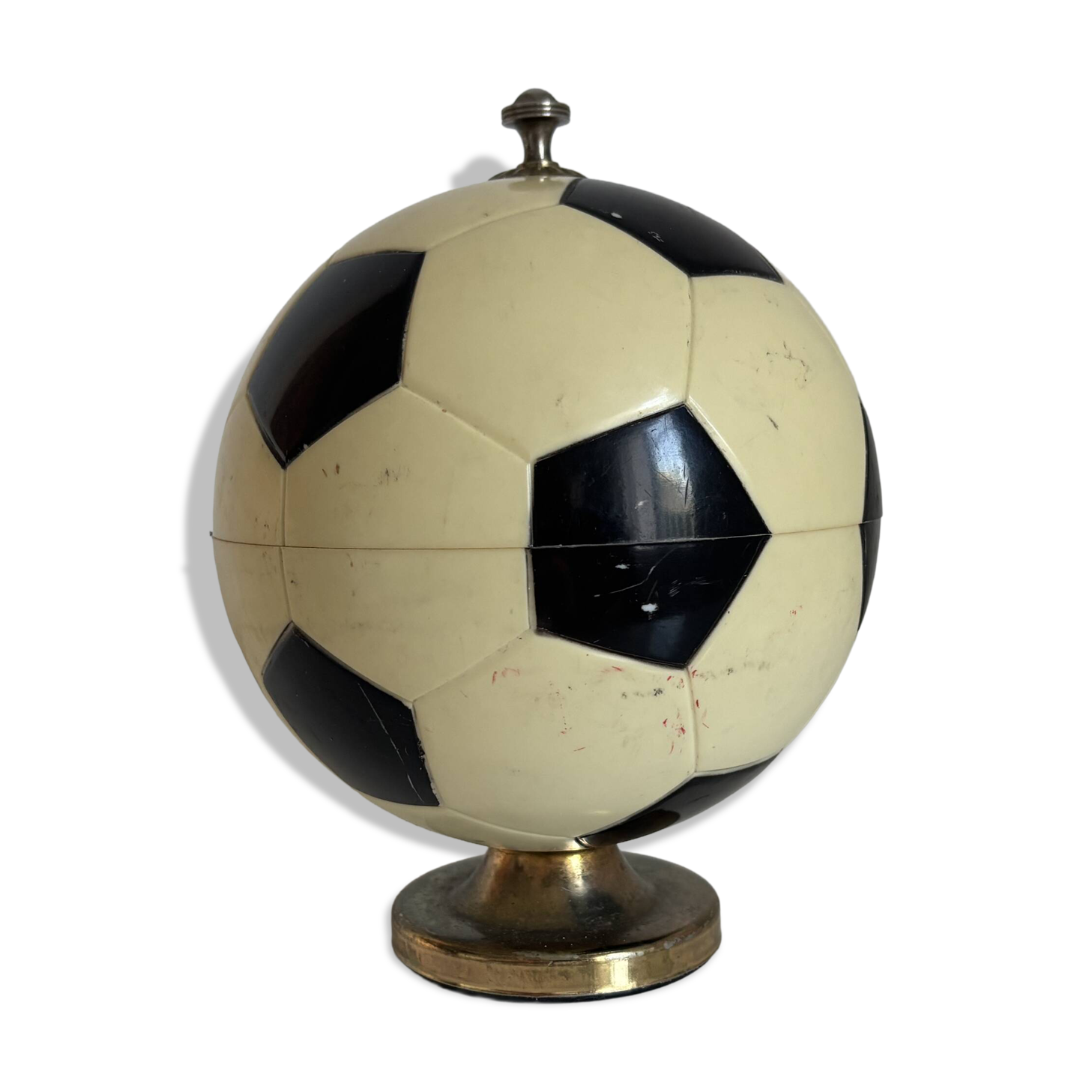 Porte-cigarettes vintage 1960 ballon football distributeur boîte - 16 cm
