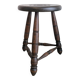 Tripod stool in turned wood, attributed to Charles Dudouyt, 20th century.