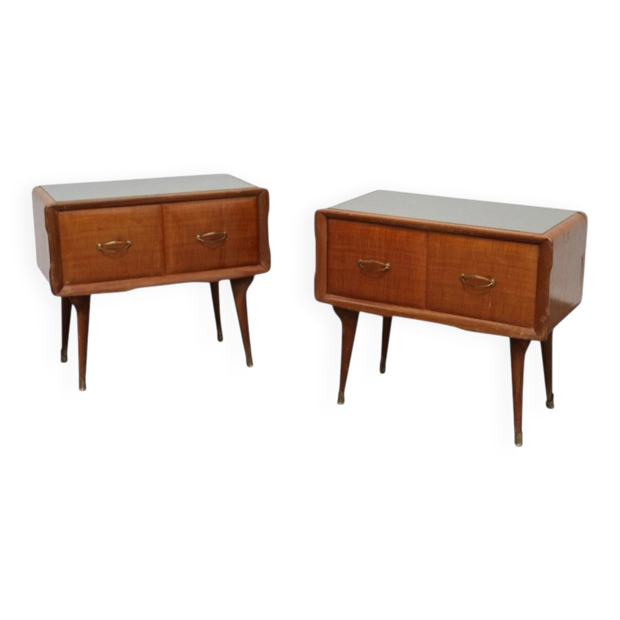 Mid-Century Modern Nightstands in the style of Gio Ponti, 1950s, Set of 2