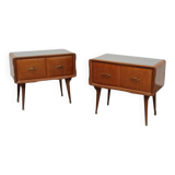 Mid-Century Modern Nightstands in the style of Gio Ponti, 1950s, Set of 2