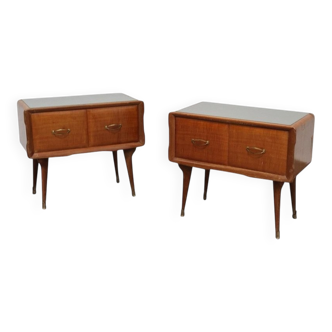 Mid-Century Modern Nightstands in the style of Gio Ponti, 1950s, Set of 2