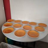 Orange dinner service from Salins