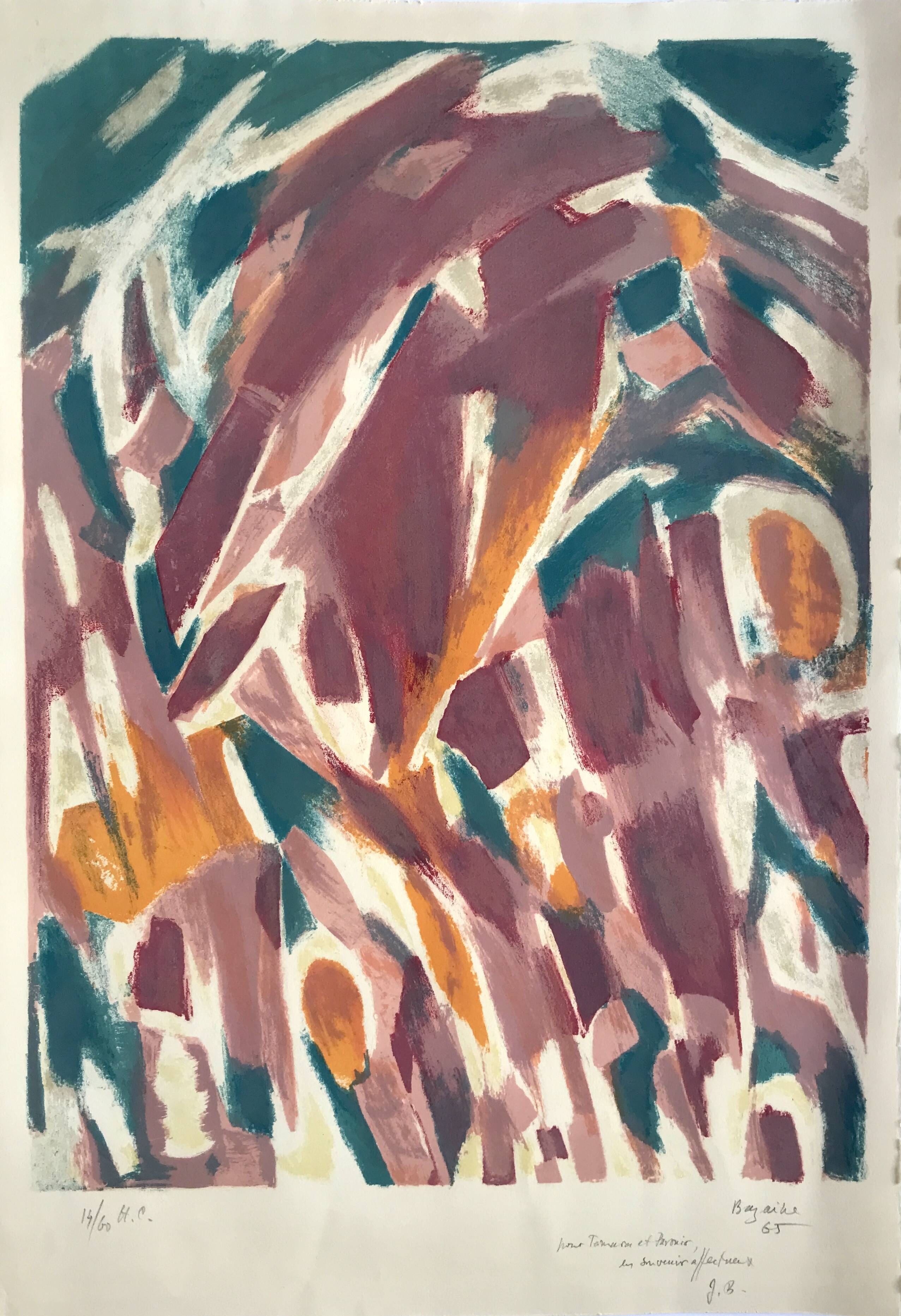 Share jean bazaine, the seasons, 1965. original lithograph signed at
