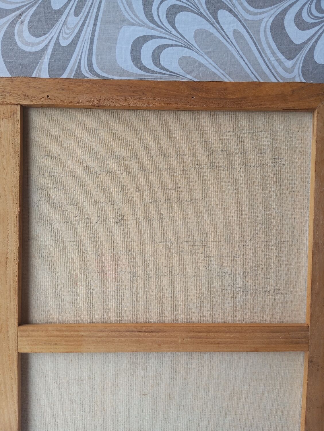 Contemporary floral composition signed