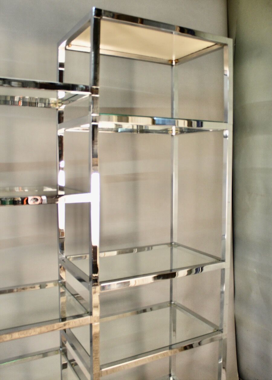 70s chrome shelf