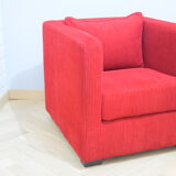 Fauteuil club forme cube vintage années 80