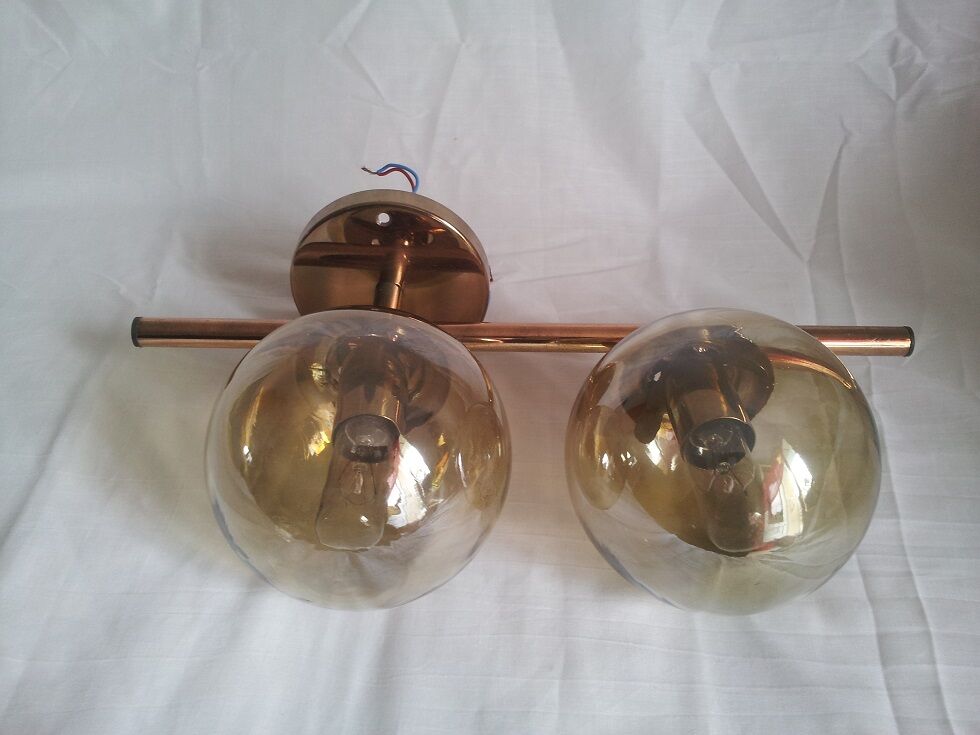 Applique 2 boules en verre