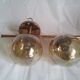 Applique 2 boules en verre