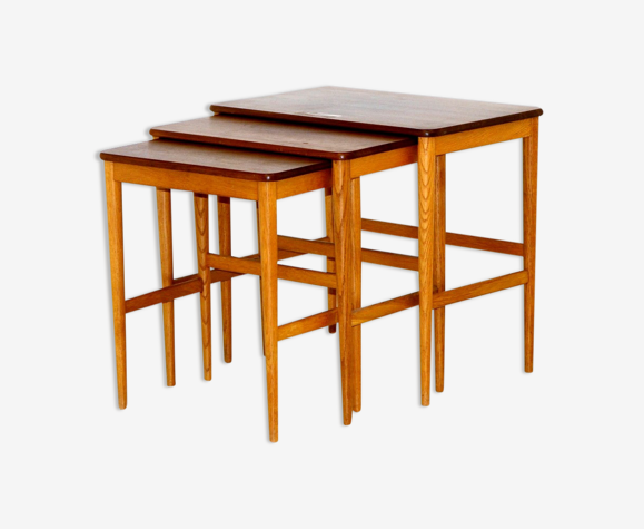 Teak trundle table, Sweden, 1960