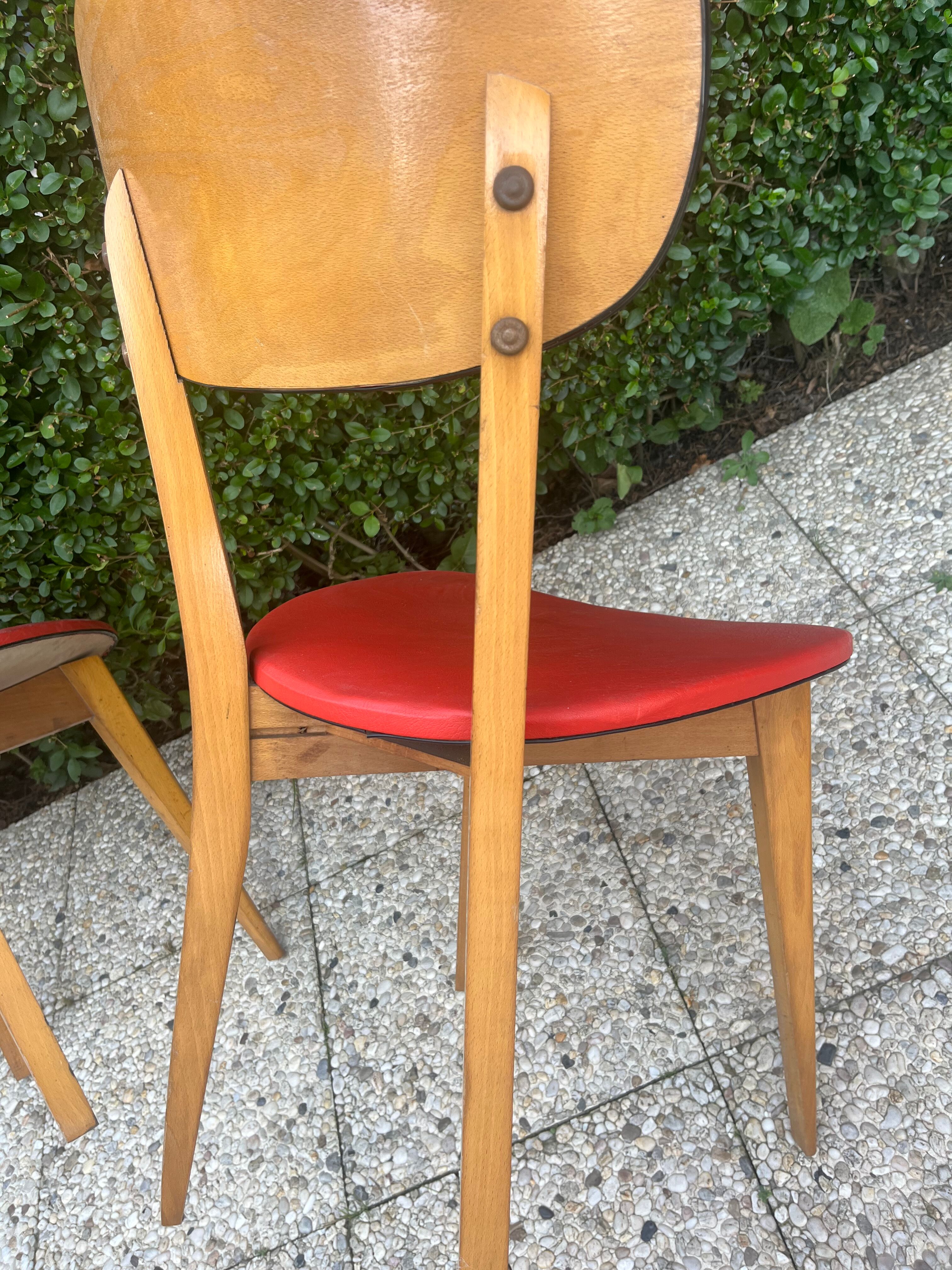 Set of 6 vintage bistro chairs