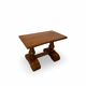 A small, rustic walnut wooden table, crafted from solid walnut wood, 1