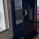 Curved black lacquered furniture signed assouline and dated 1987.