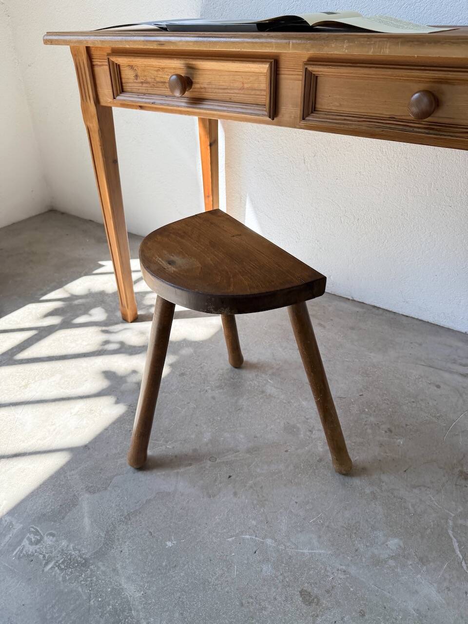 Oak tripod stool 1950