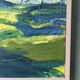 Mid-Century Modern Swedish "Waves" Vintage Abstract Oil Painting, Framed