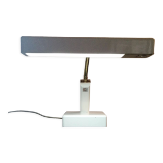 KK Leuchten piano lamp in lacquered wood and vintage brass 1970