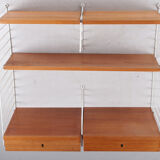 Ladder shelf wall unit by Nisse Strinning for String Design AB, 1950s