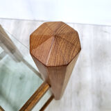 Custom made solid wood and glass hifi rack, 1970s