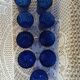 9 antique cobalt blue water glasses