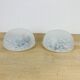 Pair of speckled glass wall lights from Vianne Domec half sphere