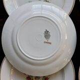 6 vintage Lunéville earthenware dessert plates – Christine pattern