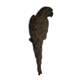 Decorative cast iron parrot