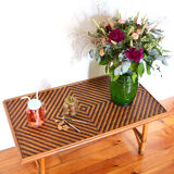 Table basse en rotin