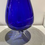 Vintage cobalt blue vase, class brandy balloon