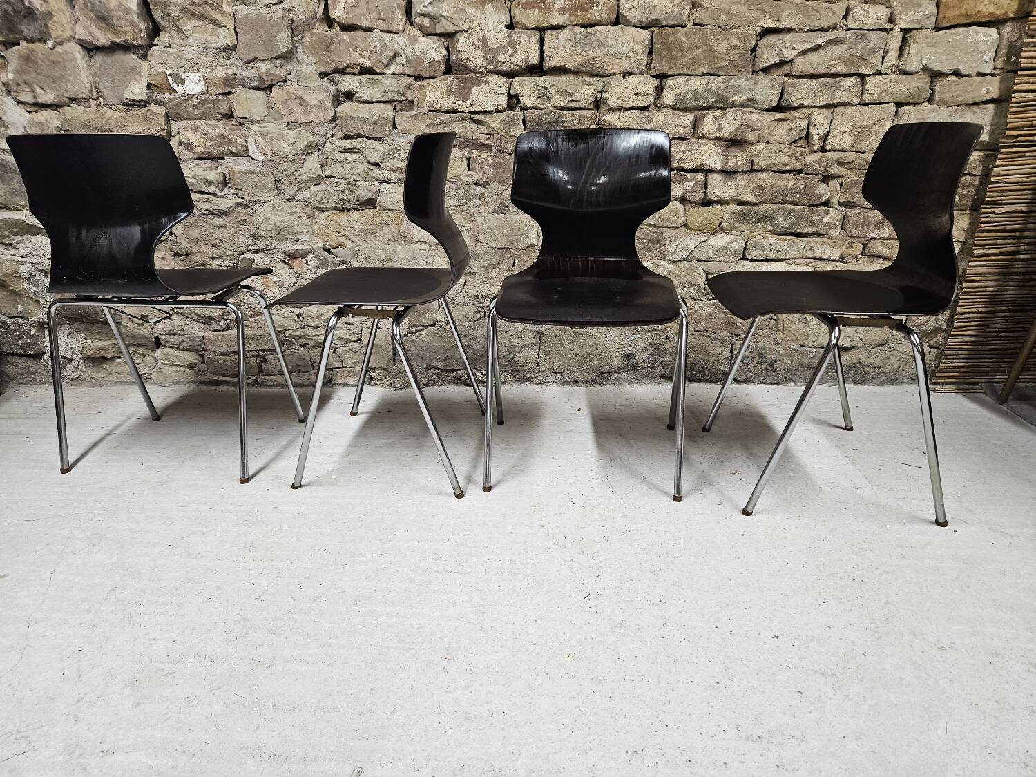 Lot 4 chaises
Flötotto pagwood 1960"