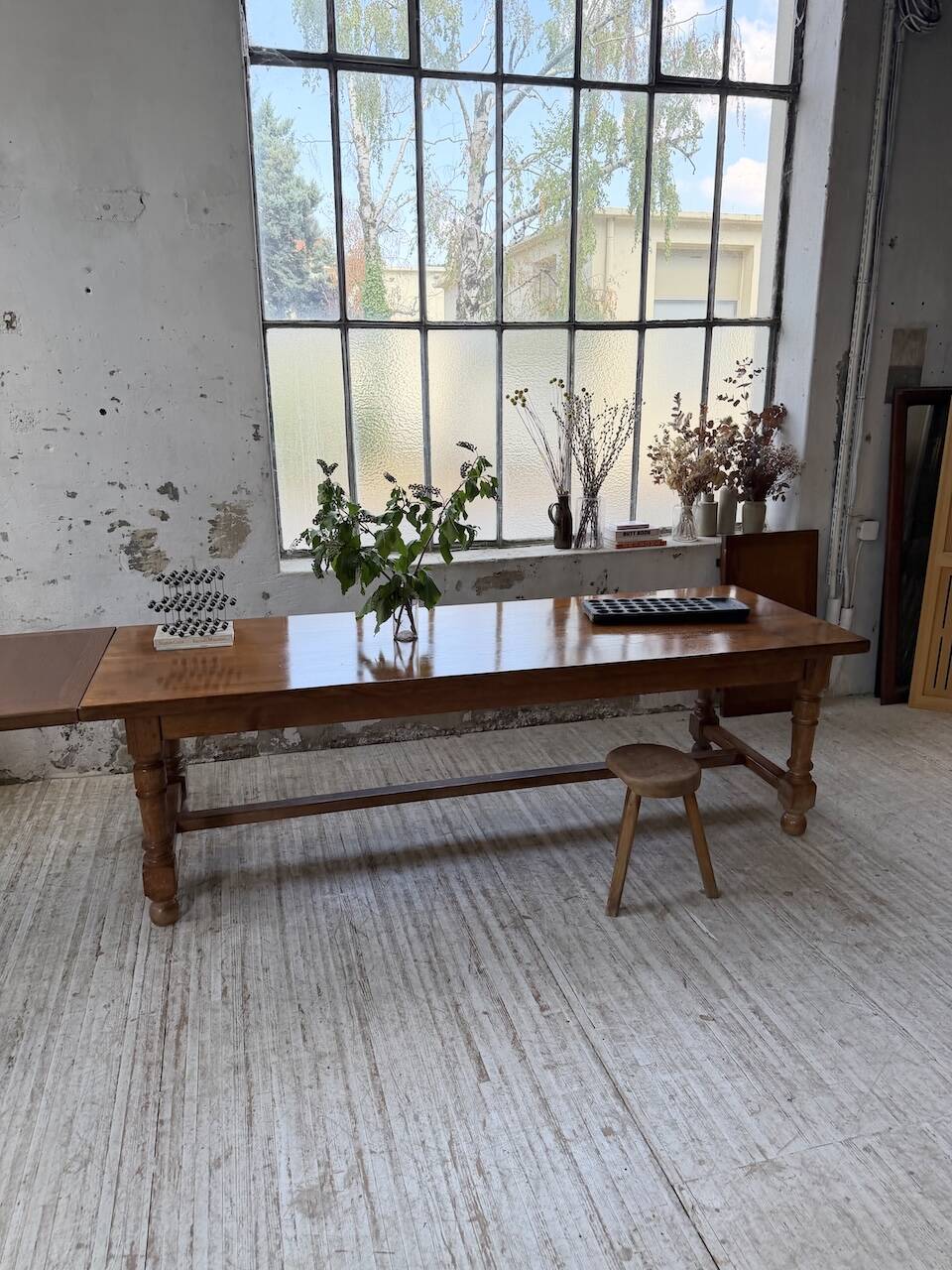 Table repas style drapière noyer 2m5/3m5 1900