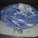 Porcelaine Lunéville - 2 petits plats paysage bleu