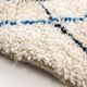 Moroccan Berber carpet blessed ouarain ecru with colored lines 236x160cm
