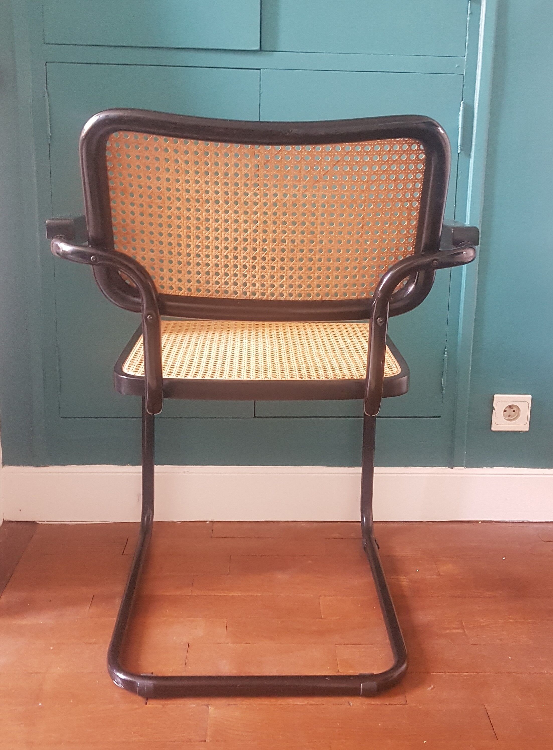 Fauteuil Cesca B64 noir par Marcel Breuer