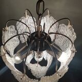 Ceiling lamp with Murano glass sheets