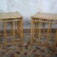Pair of vintage rattan bedside tables