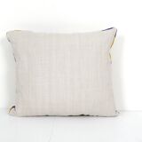 Velvet ikat cushion dots purple