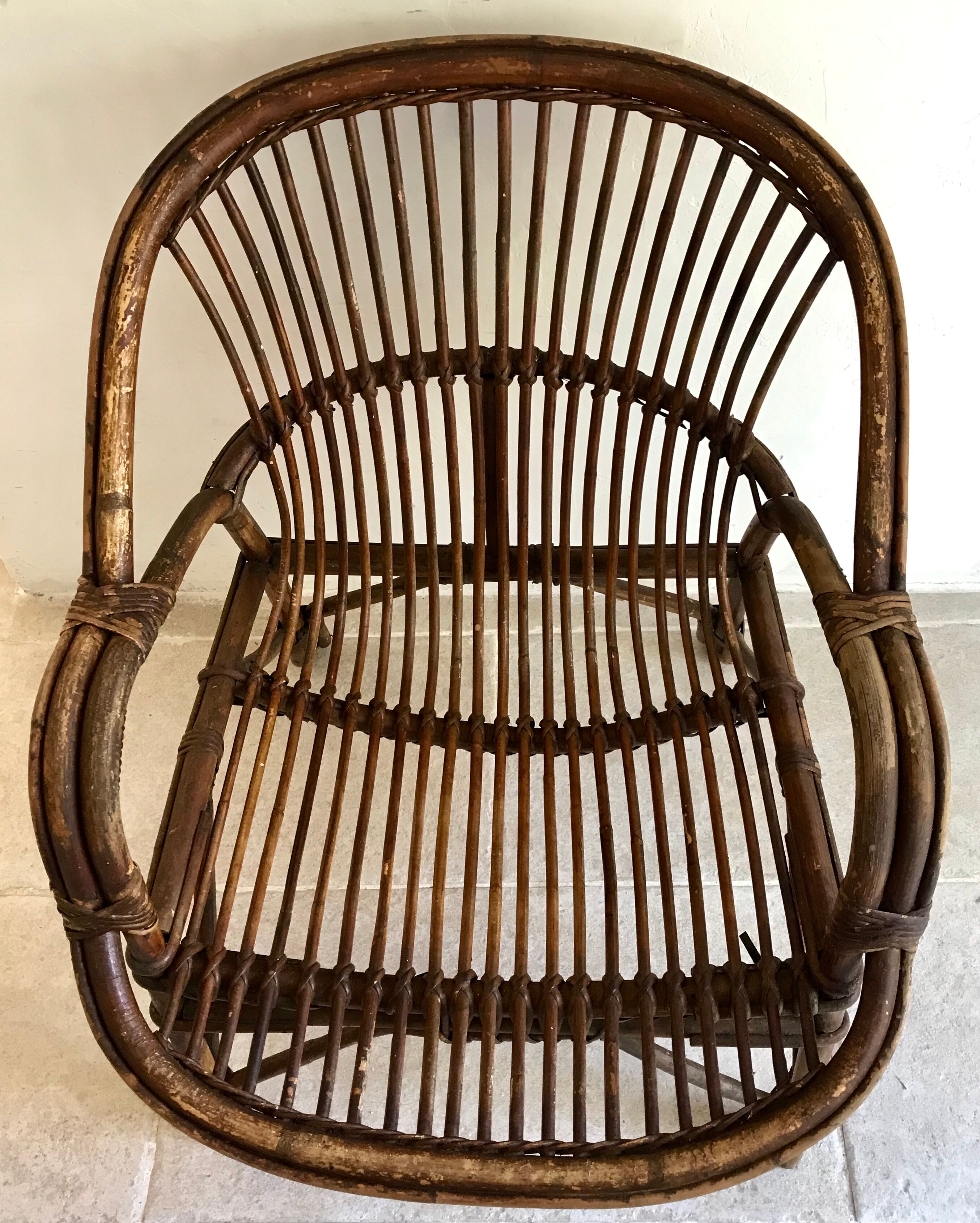 Vintage rattan armchair