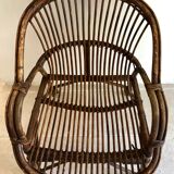 Vintage rattan armchair