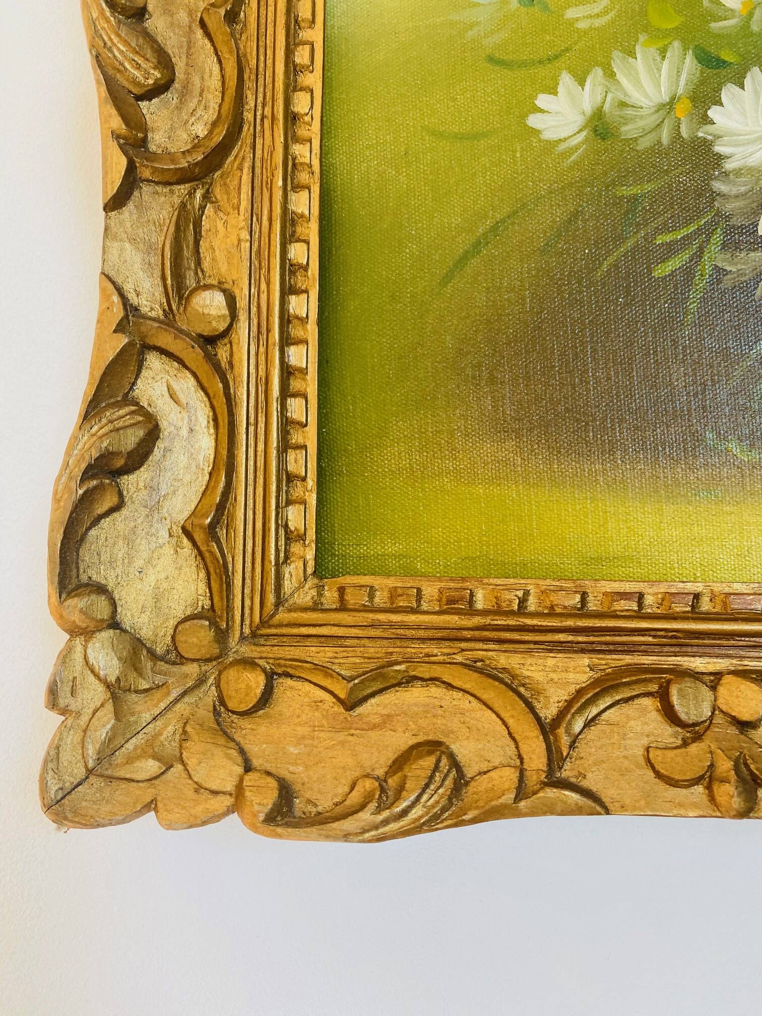 Oil painting on canvas, still life signed Rossy.