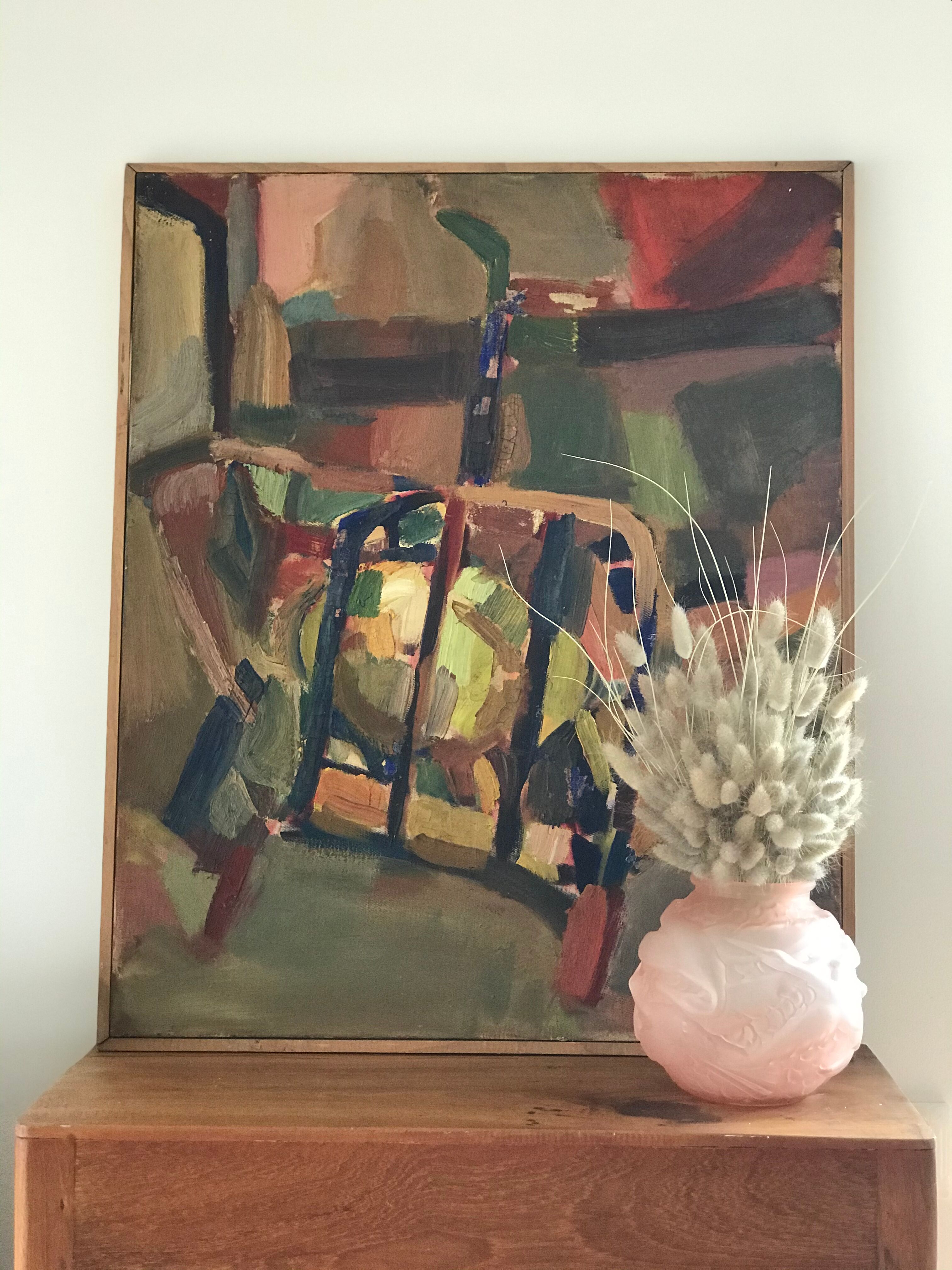 Pink art deco ball vase
