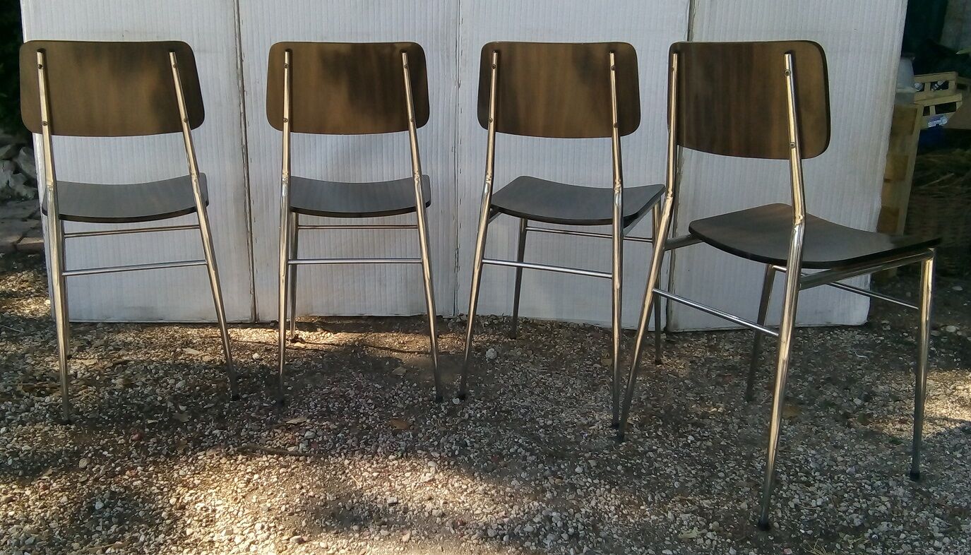 Set of 4 chairs formica 1960