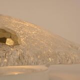 round glass ice Murano ceiling lights by Hillebrand, Germany, 1970s