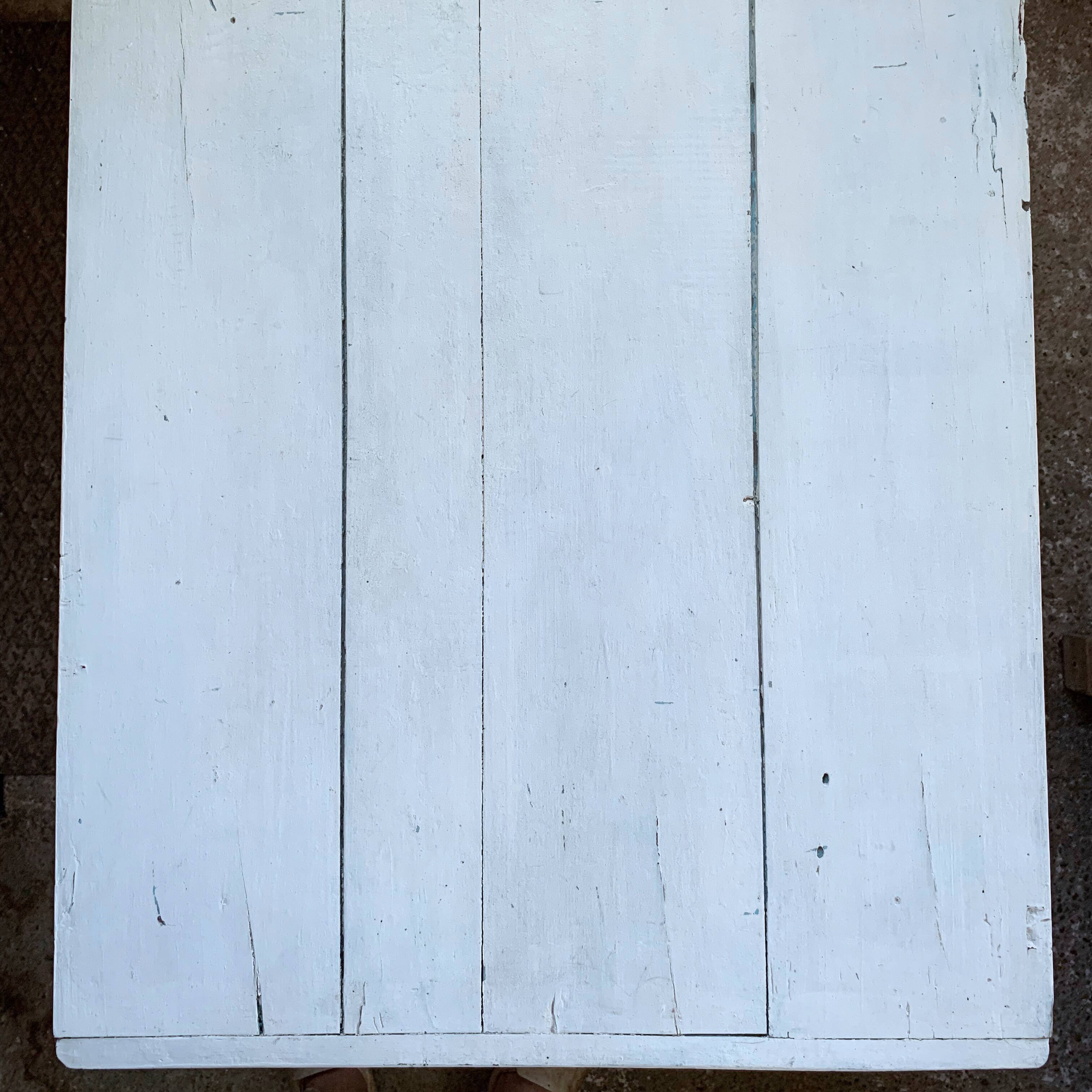 Desk table in its original white