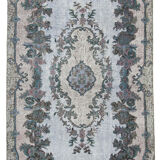 Handmade Bohemian Turkish 1980s 165 cm x 305 cm Grey Carpet
