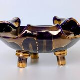 Tripod Ashtray Dish in Ceramic - Alcy Paris - Lustrous Enamel and Gold