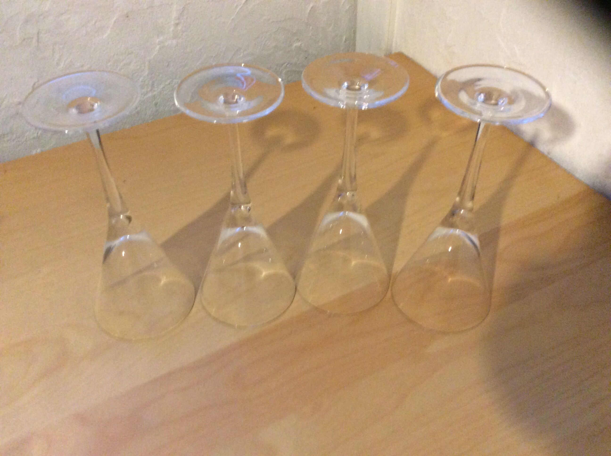 4 glasses Martini cocktail