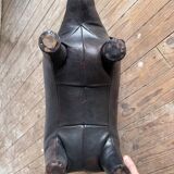 Leather Pig Footstool Ottoman by Dimitri Omersa, UK 1960s