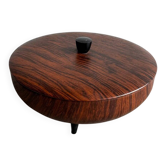 Vintage metal box imitating teak, 1960s