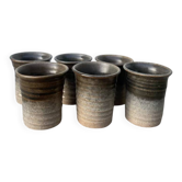 6 terracotta coffee cups