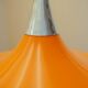 Danish pendant lamp 1960s with orange metal shade