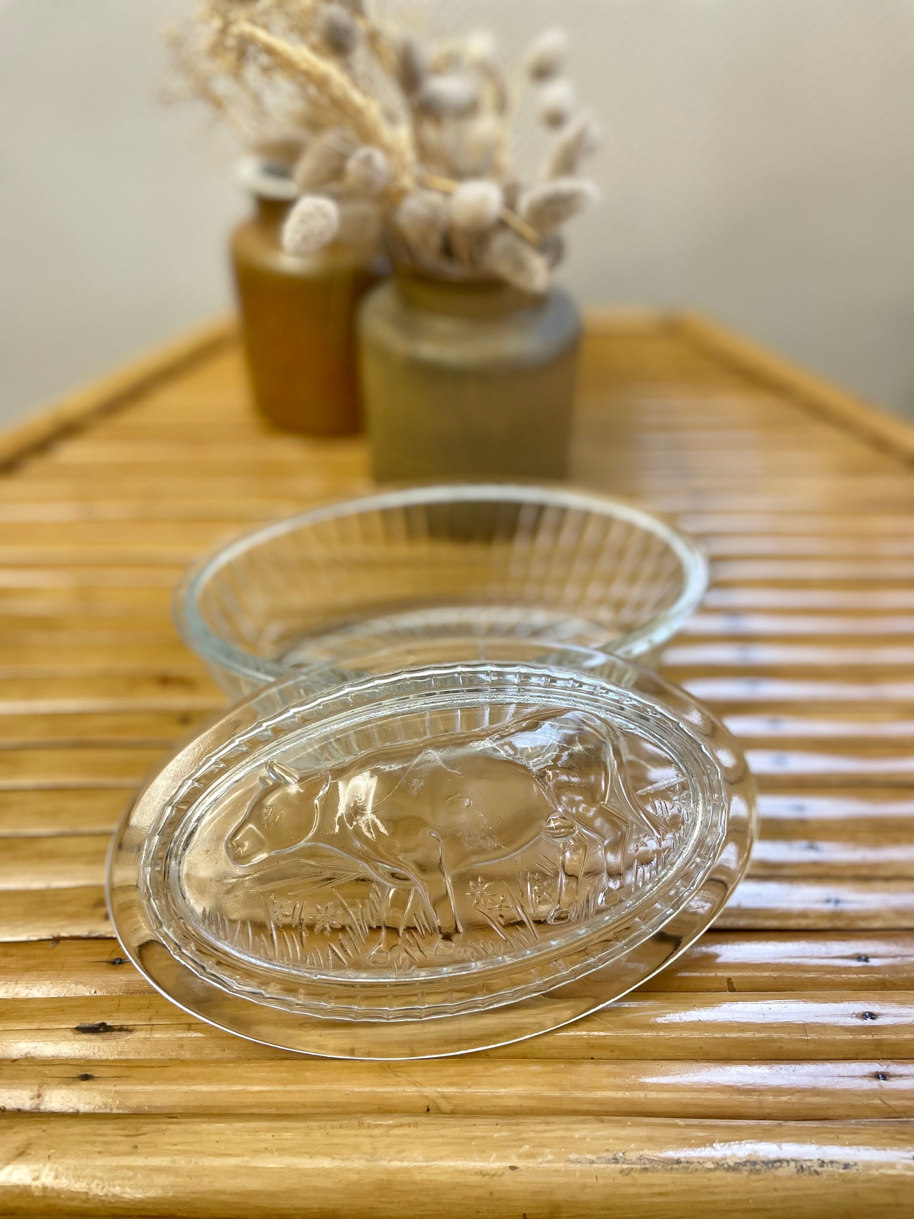 Vintage glass butter maker